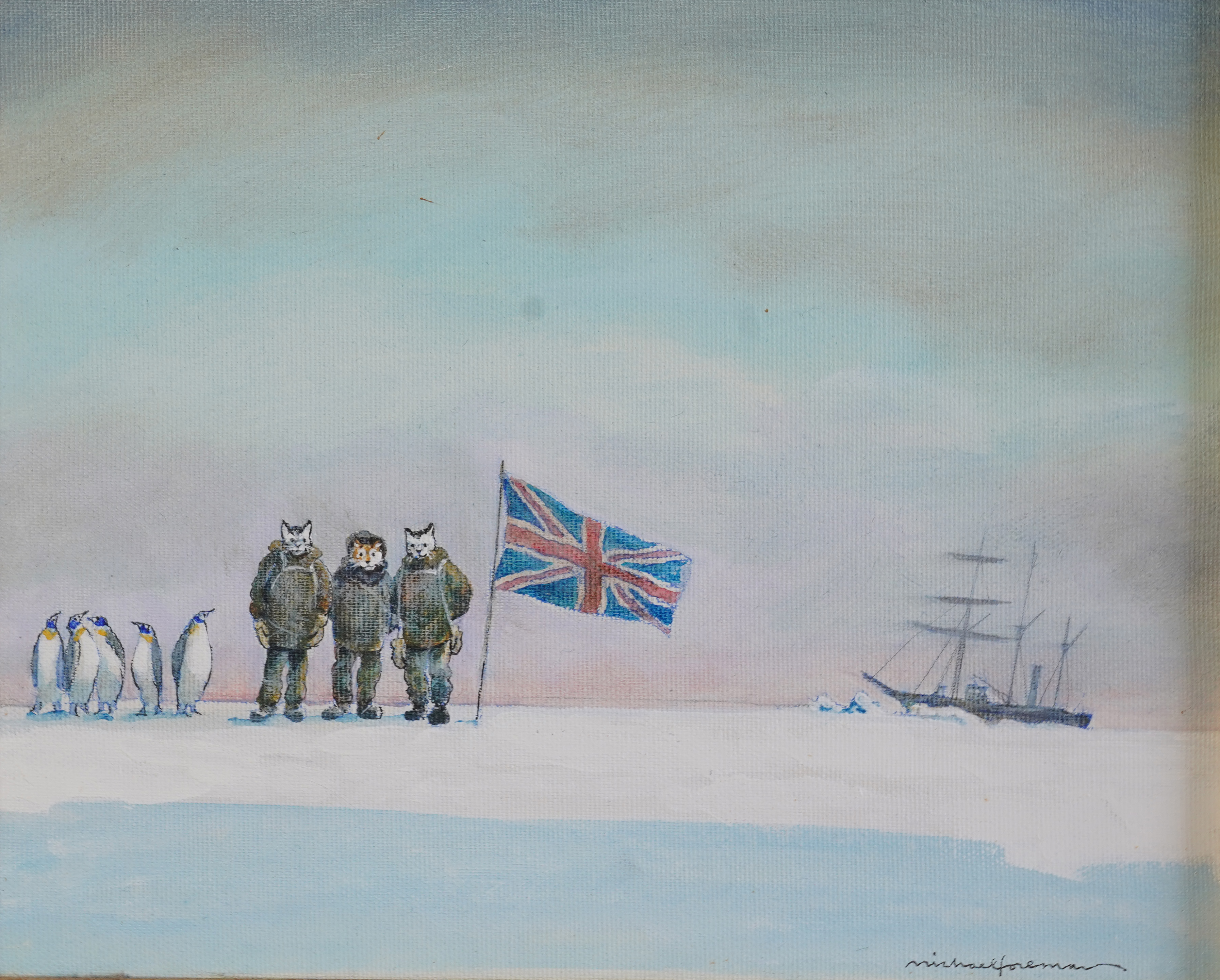 Michael Foreman OBE, RDI, b. 1938, 'Pole Cats'